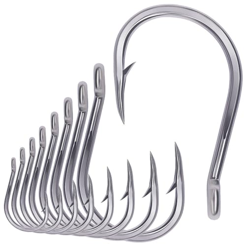3X-Strong-Octopus-Hooks-Saltwater-Fishing-Circle-Hooks- Stainless Big Game Size 1-13/0 - size: 2/0 Pack of 25