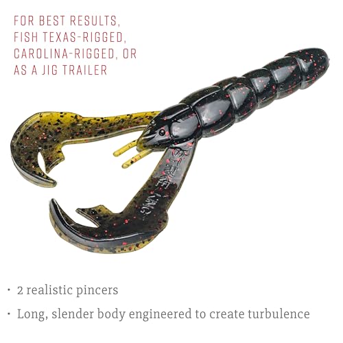 Strike King Rage Tail Craw - color: California Craw, size: 4 inch