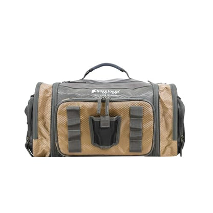 FROGG TOGGS Heavy Duty Fishing Tackle Duffle Bag, Includes Bait Trays - color: Solid Elements Brown, style: 3600