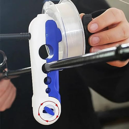 1Pack Mini Fishing Line Winder Spooler Machine,Portable Adjustable Detachable Spinning Reel Spool Spooling Station System, Baitcaster Multifunctional Line Winder Tool - color: black and red