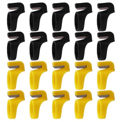 Uonlytech 20Pcs Sewing Thread Cutter Rings Finger Ring Thread Cutting Tool Lightweight Plastic Yarn Cutters for Hand Sewing Embroidery Fishing Line