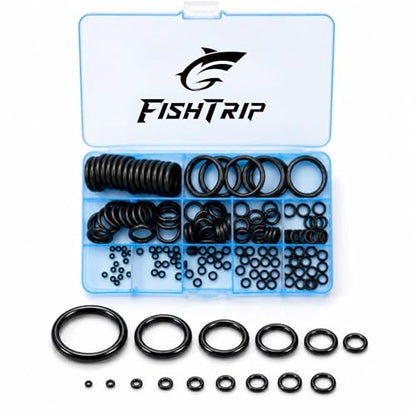 FishTrip Fishing Rod Eyelet Repair Kit 60Pcs/160Pcs Fishing Rod Repair Kit 12 Sizes Fishing Pole Ceramic Guides Rings Replacement Kit - color: B_160pcs