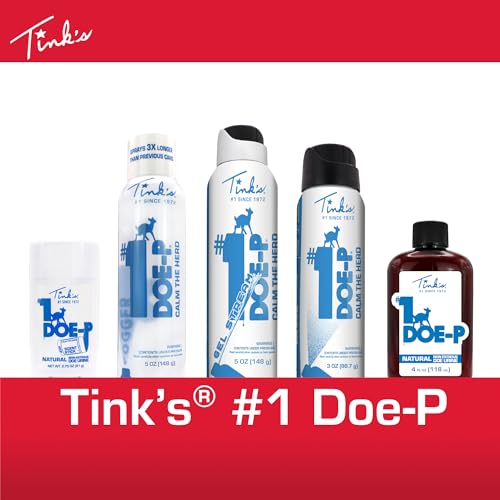TINK'S #1 Doe-P Calming Non-Estrous Urine Spray Gel Deer Attractant for Hunting (5 oz Can) - Superior & Long Lasting Hunting Scents - Hunting Lure/Attractant - Advanced Deer Hunting Lure