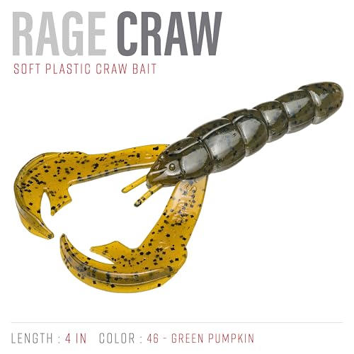 Strike King Rage Tail Craw - color: Green Pumpkin, size: 4 inch