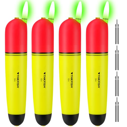 THKFISH Fishing Slip Bobbers, EVA Foam Bobbers Night Fishing Slip Bobbers Slip Corks for Fishing Catfish Bobbers Assortment Freshwater,4in 6in 7in - color: B-6in-floatage-1-7/10oz*4pcs