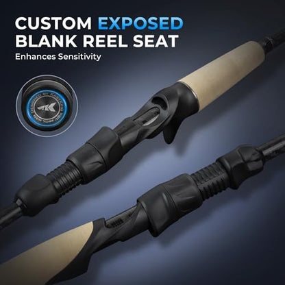 KastKing Spartacus II Plus Twin-Tip Spinning & Casting Rods, IM6 Graphite Blanks, Stainless Steel Frame with Zirconium Oxide Rings, 2-Piece Rods with Extra Tip Section, PTS, No-Slip Grip, Hook Keeper - size: 6'6"- M- Fast (2 Pcs+ Extra Tip), style: Spin