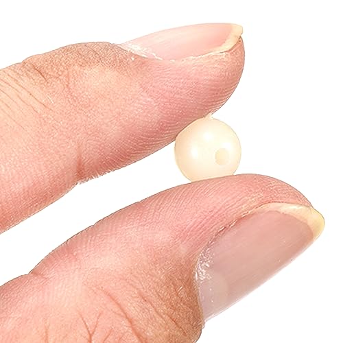 M METERXITY Glow Fishing Beads - Plastic Luminous Round Bait Egg Lure Rigs Apply to Outdoor Tackle Tool - color: White, size: 8mm