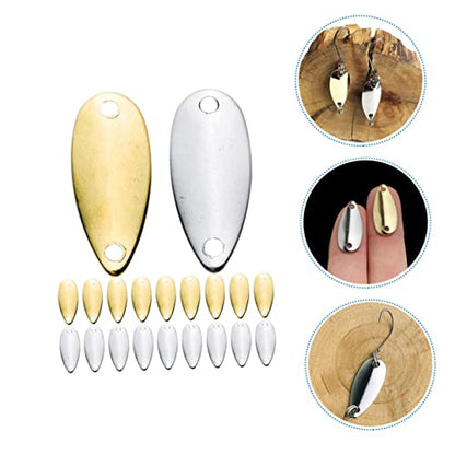 Kisangel 20pcs Metal Fishing Baits Sinking Lures for Freshwater Lightweight Bass Attractors Fishing Gear for Lakes Rivers and Streams
