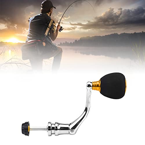 Socobeta Fishing Spinning Reels Replacement Grip, Metal EVA Handle Fishing Spinning Reel Handle Professional for Replacement (4000 5000 6000 Large Size)