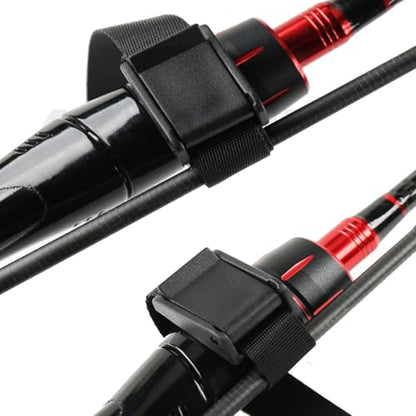2Pcs Fishing Rod Tie Holder Strap Reusable Tie Belts Strap Fishing Tackle Wrap Band Rod Holder Fastener Cable Cord