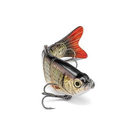 Large Multi Jointed Fishing Lures Bait,Big Giant Fishing Bass Lures,Crankbaits Swimbaits with Treble Hook - color: A1-7.87",4oz