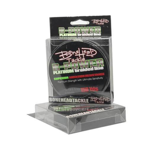Bonehead Tackle Braided Line 3X - color: Moss Green, size: 150 Yards