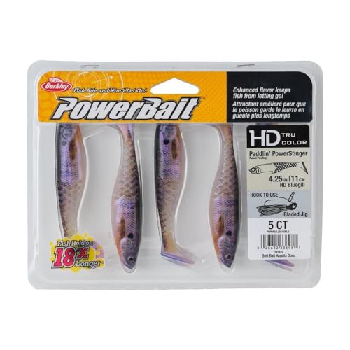 Berkley PowerBait Paddlin' PowerStinger Fishing Soft Bait - color: HD Bluegill, size: 4 1/4"