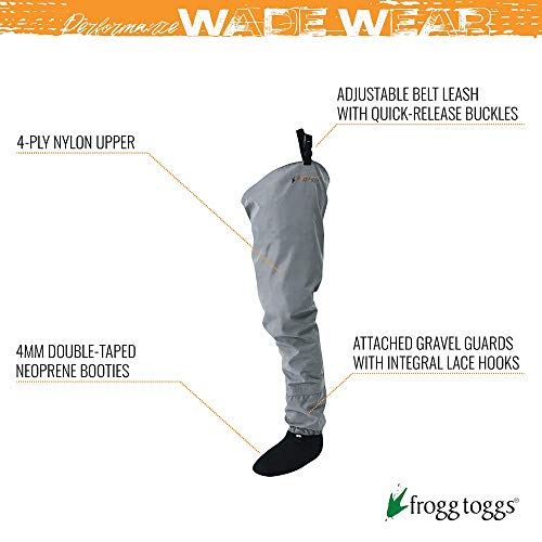 FROGG TOGGS Canyon II Breathable Waterproof Stockingfoot Fishing Hip Wader for Fishing - size: Large