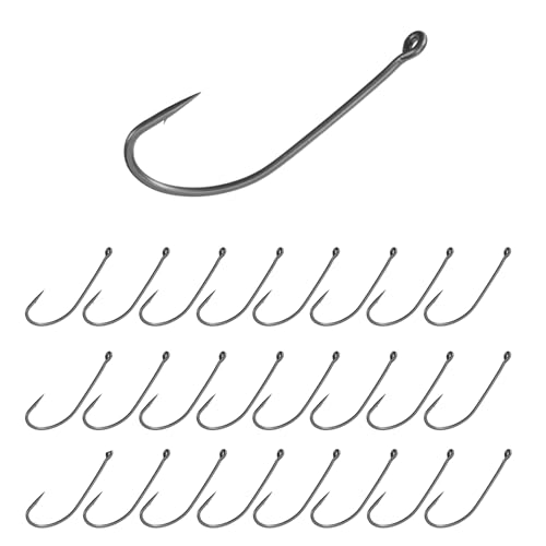 Reaction Tackle Neko Hooks - Weedless Finesse Fishing Hooks for Bass - High Carbon Steel Wacky and Neko Rig Hooks for Soft Plastic Worms (25-Pack) - size: #1 Standard