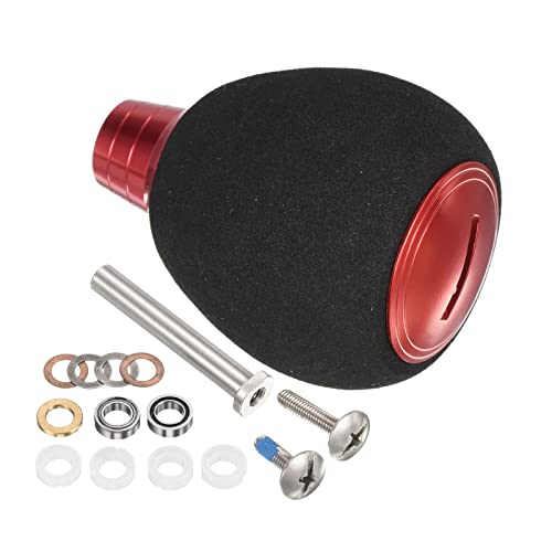 PATIKIL Fishing Reel Handle Knob, Lightweight EVA Fishing Reel Power Knob Handle Grip for Fishing Reel Replacement Parts - color: Red