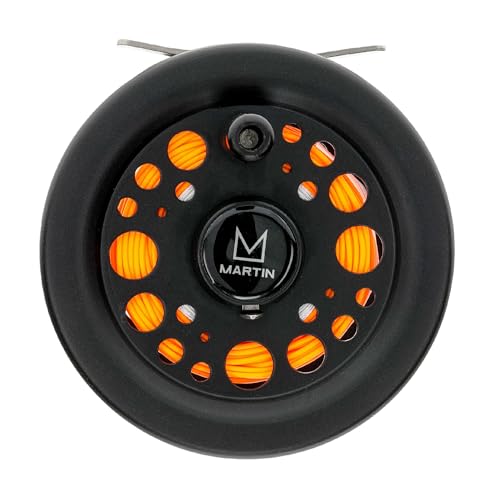 Martin Classic Rim Control Fly Fishing Reel, Metal Click Drag, Single Action, Aluminum Spool, Aluminum Frame Interchangeable Retrieve, Push-Button Release - size: 78