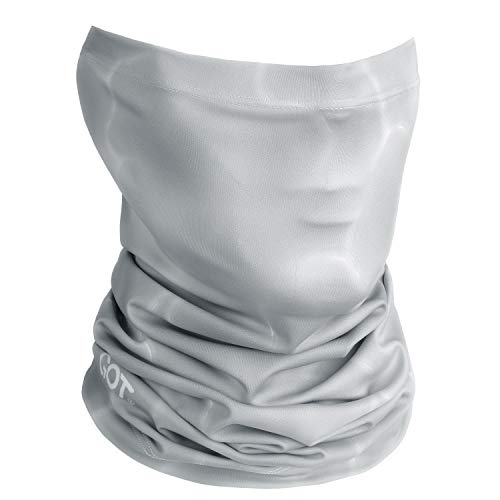 UPF 50+ Fishing Neck Gaiter - UV Face Mask Sun Protection for Men Women | Moisture-Wicking, Quick-Drying, Built-in SPF, UVA/UVB Blocking, Hunting Camo Design, Versatile Headwear - color: Aqua Stone