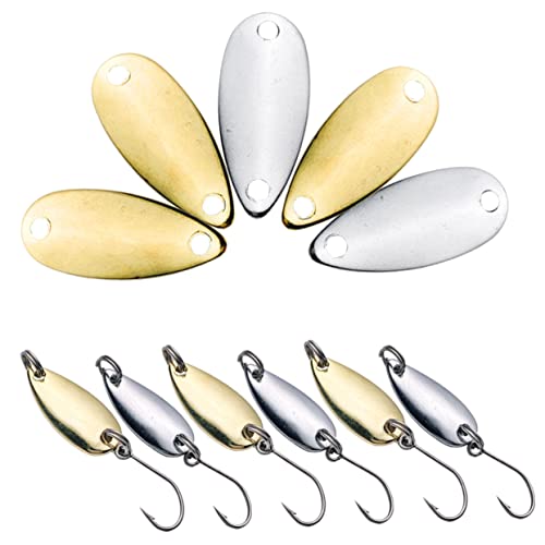 Toddmomy Sequin Bait Fishing Lures for Bass Artificial Fishing Tool Bait Blades Hook Blades Portable