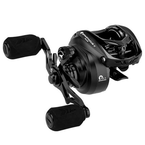 KastKing Spartacus II Plus Baitcasting Reel, DualBalance™ Magnetic Braking System, 8.0:1 High-Speed Gear Ratio, Ultralight 6 oz, 7+1 MaxiDur Double-Shielded Ball Bearings, Fishing Reels - color: Right-8.0:1