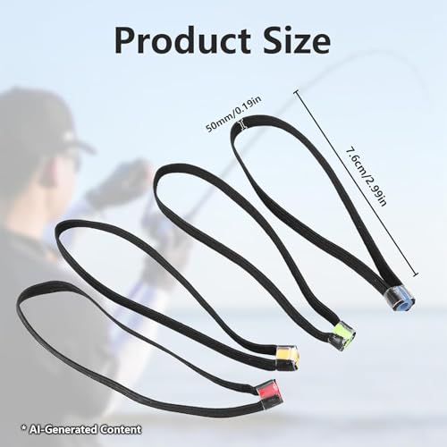 4Pcs Fishing Tippet Spool Ring, Lightweight Fishing Line Spool Band Ring, Elastic Fabric Tippet Wire Loop, 3.35in Portable Leader Line Holder Rings Tackle for Winder