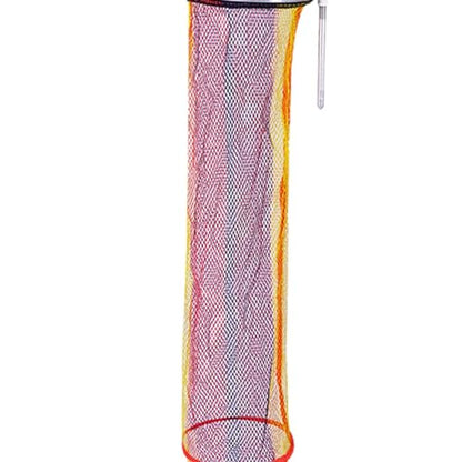 Fishing Keep Net, 2m Nylon Collapsible Floatable Live Fish Storage Cage for Ice Fishing, Lakes, and Rivers