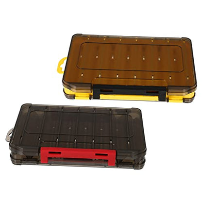 2Pcs Portable Fishing Gear Storage Box Multi Grid Fishing Tackle Organizer for and Hooks Durable Fishing Lure Case for Easy Access and Organization