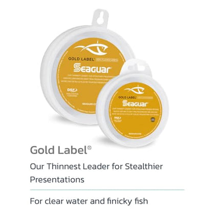 Seaguar Gold Label Fresh & Saltwater Fishing Leader Line, 100% Fluorocarbon - size: 4lb/25yds