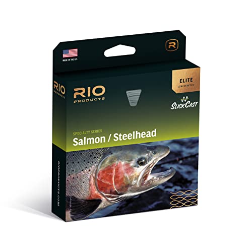 RIO Products Elite Salmon/Steelhead Fly Line, Front Taper for Single Handed Roll and Spey Casting, Slick Coating - size: WF8F