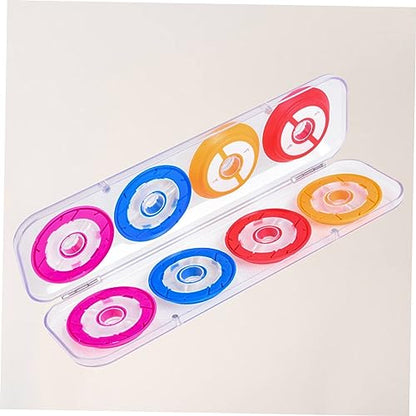 Happyyami 8-Side Silicone Fishing Line Bobbin Spools Random Color Fishing Tackle Storage Box Sturdy Reel Holder for Anglers