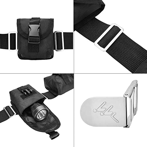 Diving Belt Kit,1 Diver Weight Belt,4 Weight Pocket,5 Weight Keepers for Scuba Diving, Freediving, Spearfishing, and other Underwater Activities