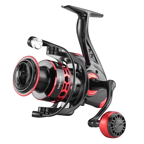 HAUT TON Dolphin Advance Edition Spinning Reel,5.2:1Gear Ratio,22LBS,5+1BB,Backlash Free Bearing,Sealed Drag System,Saltwater,Freshwater Fishing Reels - color: TGR, size: 5000