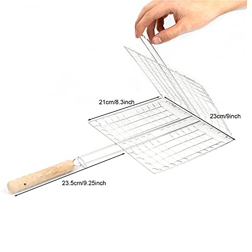 Portable BBQ Grill Basket Long Handle Stainless Steel 1Pcs | Stainless Steel Material, Outdoor Use, Barbeque Grilling, Baskets Grilling, Fish Vegetables, Steak Shrimp