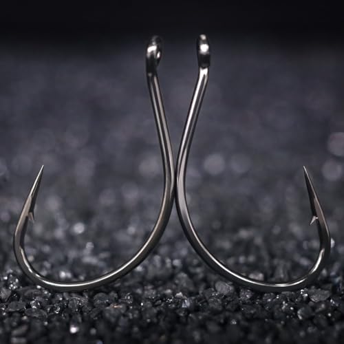 XFISHMAN Drop-Shot-Hooks-for-Bass-Fishing-Split-Shot-Dropshot-Hook-50 Pack - color: Black, size: #4