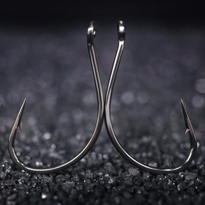 XFISHMAN Drop-Shot-Hooks-for-Bass-Fishing-Split-Shot-Dropshot-Hook-50 Pack - color: Black, size: #4