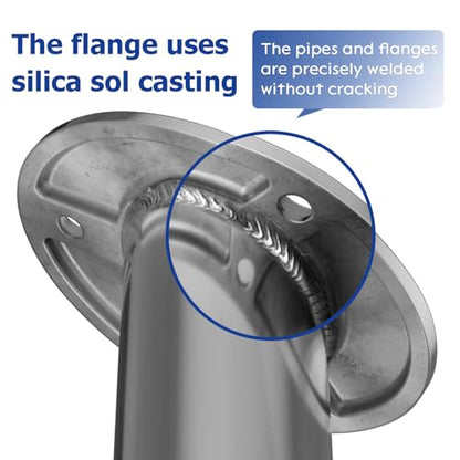 Fishing Rod Holder 2 Pack, 316 Stainless Steel 15/30/90 Degree Rod Holders for Fishing Boat, Flush Mount with Cap, Heavy Duty