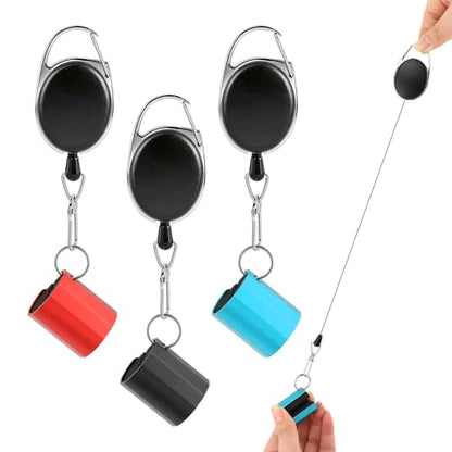 Fishing Rod Clip, 3 Pack Aluminum Rod Holder, Clamp with Elastic Buckle, Fits Most Spinning/Ice Fishing Rods, Hands-Free for Anglers