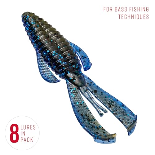 Strike King Rage Bug Fishing Lure, Soft Plastic Grub, Unique Design, Subtle Action - color: California Craw, size: 3.5"