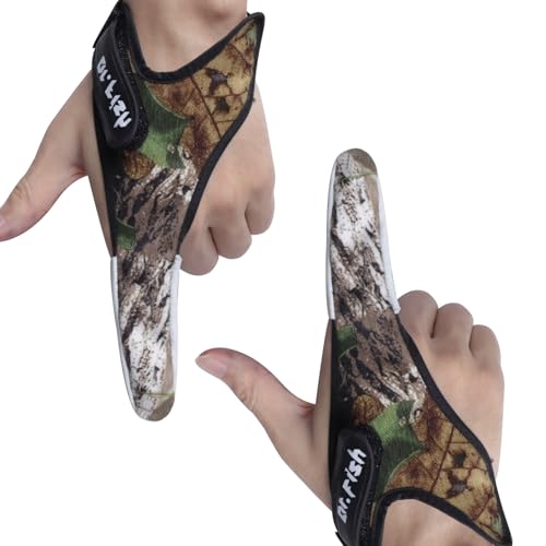 Dr.Fish 2 Pieces Fishing Gloves Casting 2 Finger Index Finger Stall Protector Anti-Slice Saltwater Trolling Surf Fishing Braid Line Anti-Slip Cooftable Woolen - size: Size XXL
