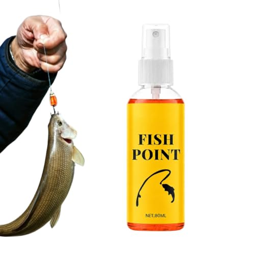 Concentrated Fish Attractant Liquid 80ml Lure Additive Fish Point Liquid | Fast-Acting Bait Additive for Lake River Stream Shore Boat Outdoor Trip Bass Trout Angler Dad Husband Boyfriend Men