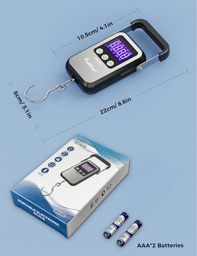 Fish Scale, Max 130lbs Fishing Scale,Multi-Mode Pound/Ounces & Kilograms,LCD Display - style: Silver