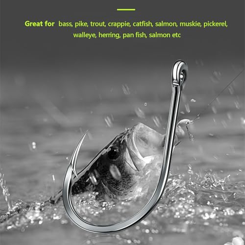 1000pcs 600pcs 300pcs Small Fish Hooks for Freshwater, 10 Specifications of Trout Fishing Hook Set - style: 300pcs