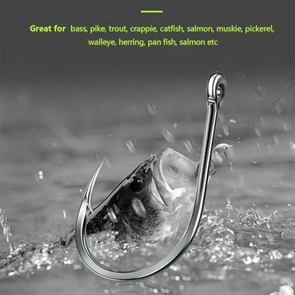 1000pcs 600pcs 300pcs Small Fish Hooks for Freshwater, 10 Specifications of Trout Fishing Hook Set - style: 1000pcs