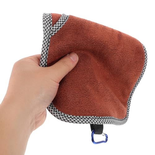GANAZONO Fishing Towel with Carabiner Clip, Quick Dry Cotton Bait Towel for Camping, Hiking, and Outdoor Fishing Gear Cleaning