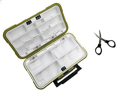 Waterproof Fishing Lure Box Spoon Hooks Baits Storage Tackle Box Containers for Casting Fishing Fly Fishing,Large/Medium/Small Lure Case - color: Green-Large