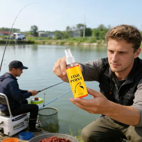 Fish Attractant 80ml Bait Fish Point Liquid | Fast-Acting Bait Additive for Lake River Stream Shore Boat Outdoor Trip Bass Trout Angler Dad Husband Boyfriend Men