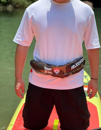 Automatic Inflatable Belt Pack Water Sports Jacket Waist Belt PFD for SUP Paddleboarding Fishing Boating Kayaking（fit 80-330 lbs） (Green camouflage) - color: Green camouflage