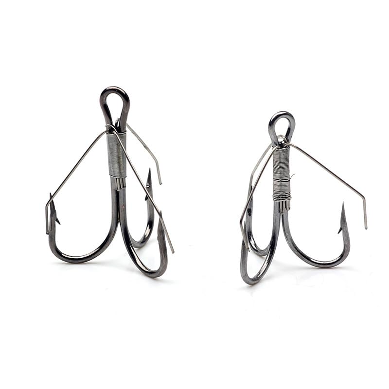 18pcs Weedless Treble Hook with Wire Weed Guard Replacement Fishing Hook High Carbon Steel Bass Hook Saltwater Hook - size: 1#
