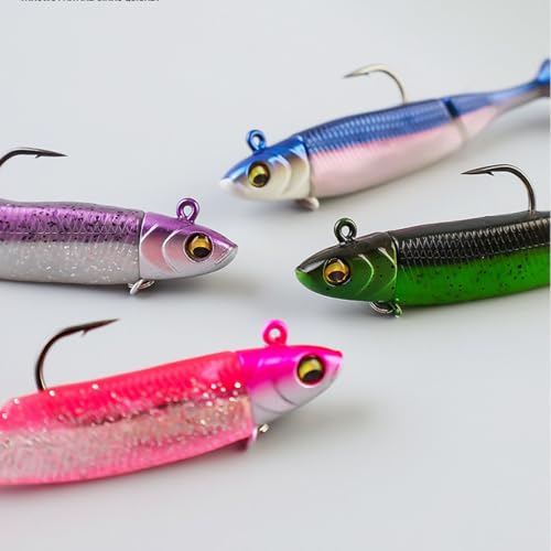 Soft Plastic baits bass Lures Fishing, Soft Plastic Walleye Fishing Lures, Paddle Tail Swimbaits for Bass Fishing, Fishing Bait for Freshwater Saltwater Gifts - style: 6pcs-t-tail Lead-coated Bait 3.5in