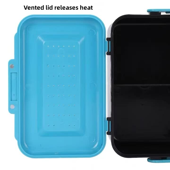 2PCS Worm Bait Holder, Bait Storage Box, Fishing-Accessories Boxes Storage Containers （Blue）